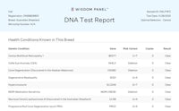 a dna test report for a patient